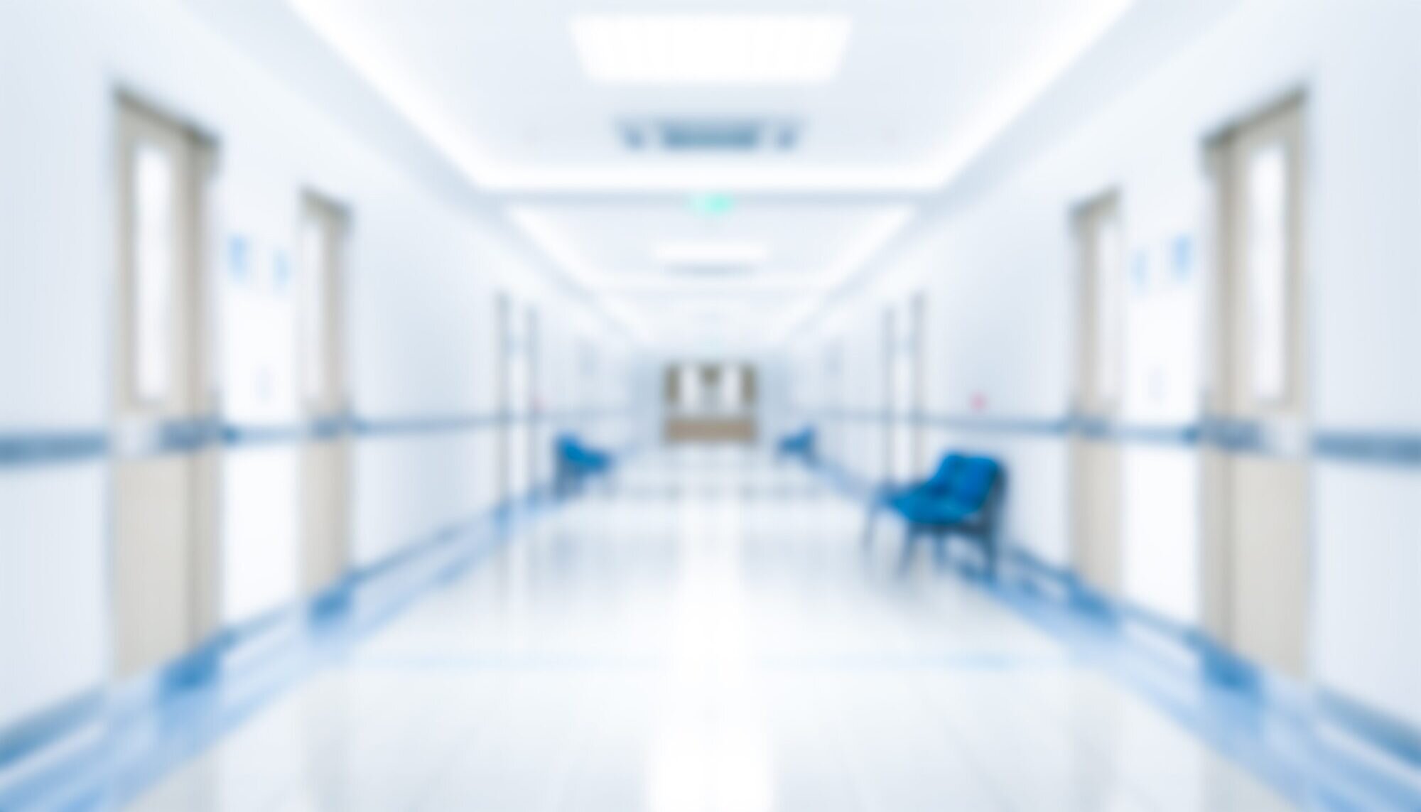 Blurred photo of a hospital corridor