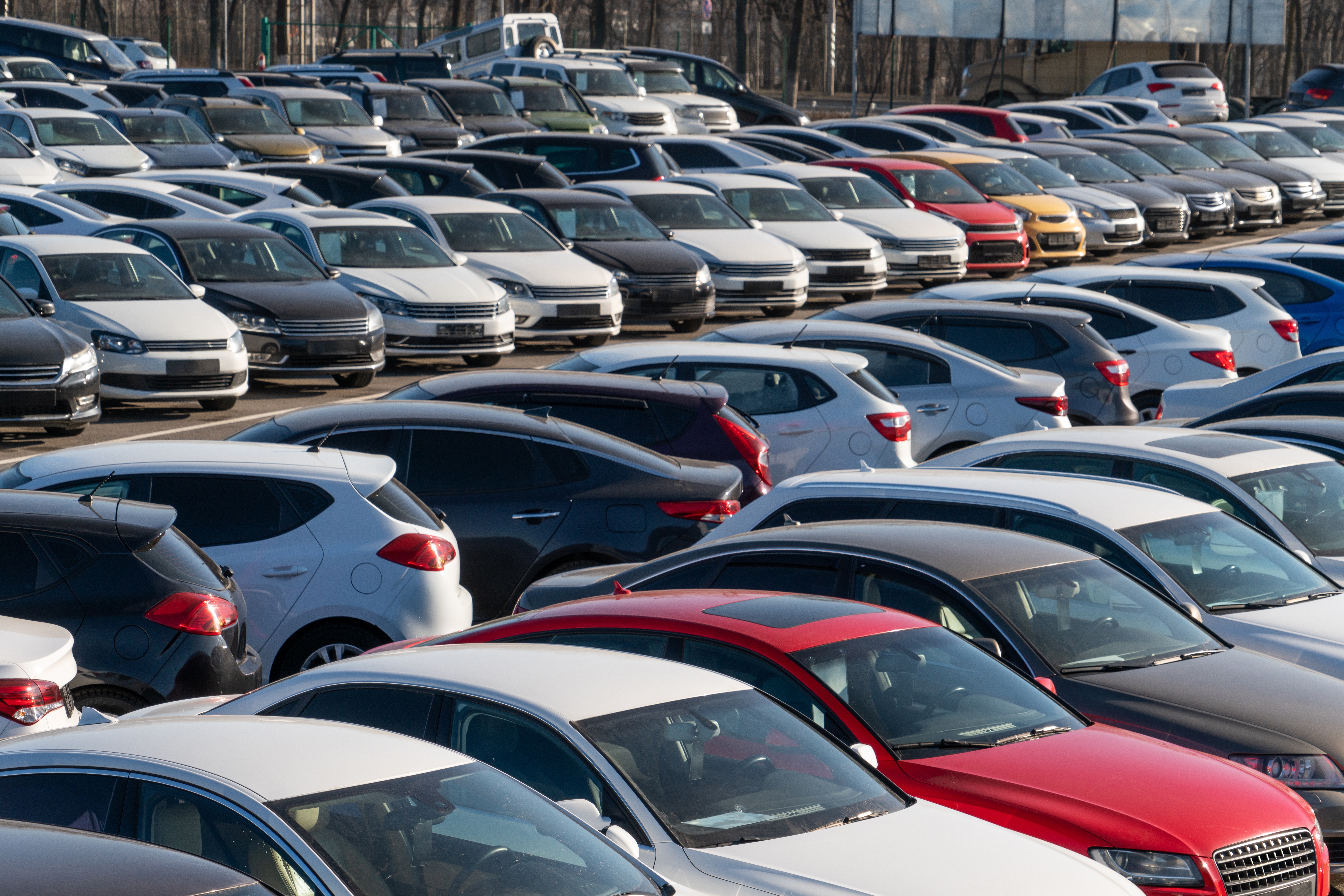 Cars in a row